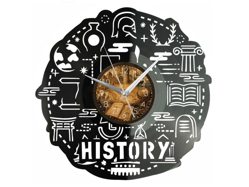 Zegar Historyka Z Płyty Winylowej 30x30 Cm EVEVO W0194