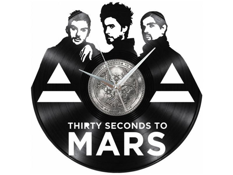 30 Second To Mars Zegar Ścienny Z Płyty Winylowej Prezent Upominek Personalizacja EVEVO Z0287