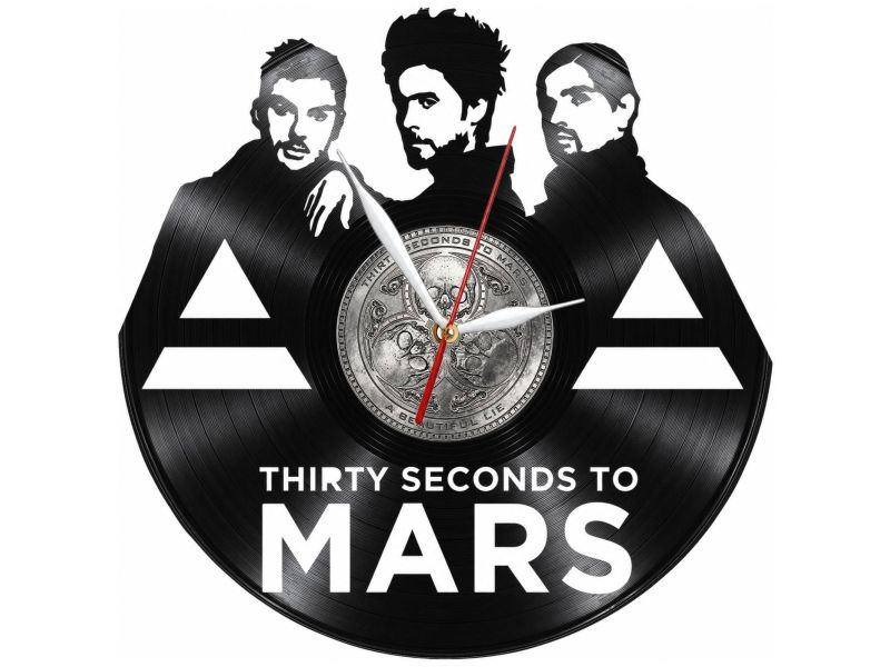 30 Second To Mars Zegar Ścienny Z Płyty Winylowej Prezent Upominek Personalizacja EVEVO Z0287