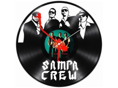 Sampa Crew Zegar Ścienny Z Płyty Winylowej Prezent Upominek Personalizacja EVEVO Z0295