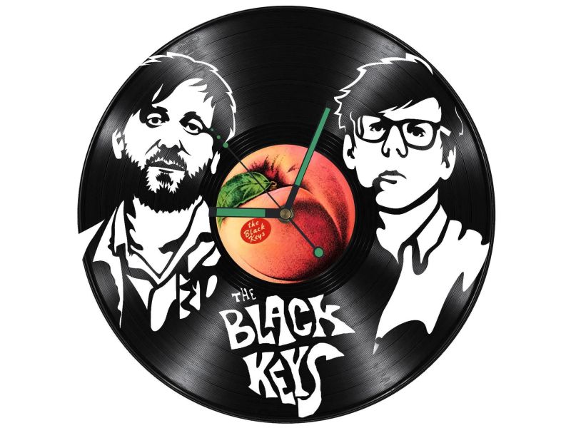 Black Keys Zegar Ścienny Z Płyty Winylowej Prezent Upominek Personalizacja EVEVO Z0230