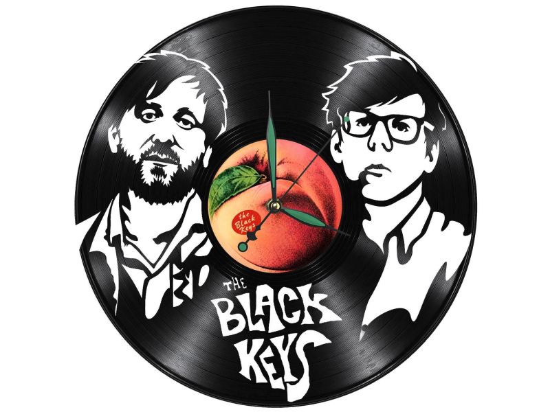 Black Keys Zegar Ścienny Z Płyty Winylowej Prezent Upominek Personalizacja EVEVO Z0230