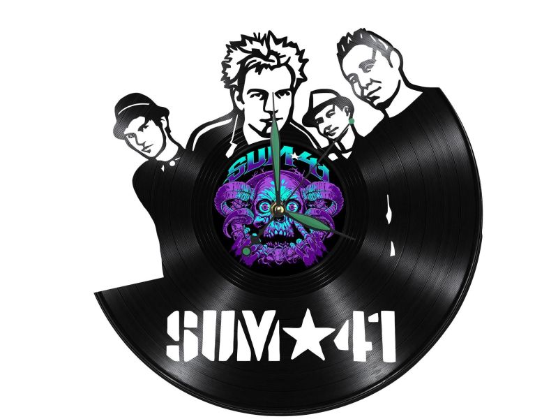 SUM 41 Zegar Ścienny Z Płyty Winylowej Prezent Upominek Personalizacja EVEVO Z0232