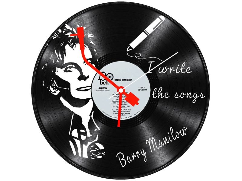 Barry Manilow Zegar Ścienny Z Płyty Winylowej Prezent Upominek Personalizacja EVEVO Z0236