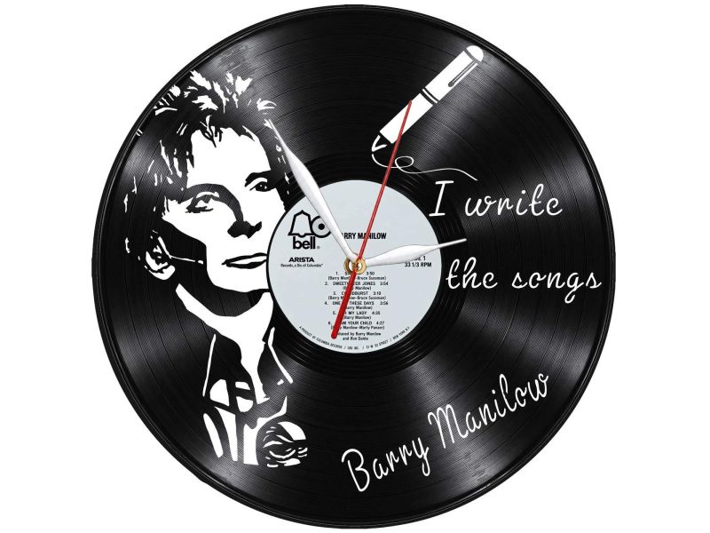Barry Manilow Zegar Ścienny Z Płyty Winylowej Prezent Upominek Personalizacja EVEVO Z0236