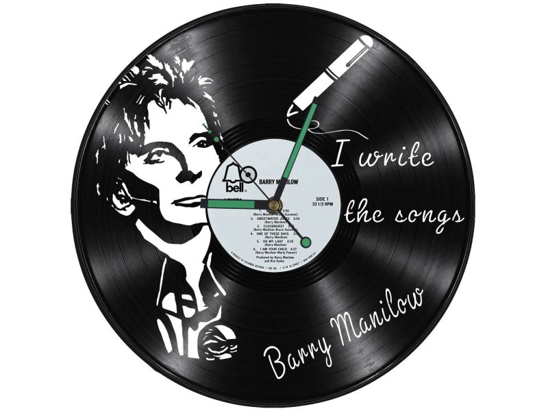 Barry Manilow Zegar Ścienny Z Płyty Winylowej Prezent Upominek Personalizacja EVEVO Z0236