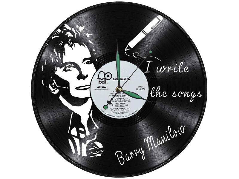 Barry Manilow Zegar Ścienny Z Płyty Winylowej Prezent Upominek Personalizacja EVEVO Z0236