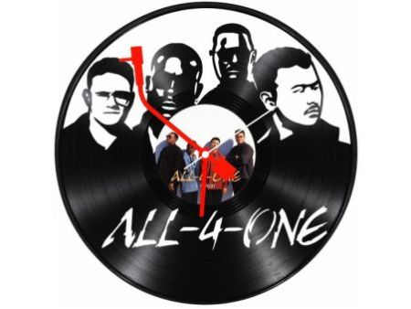 All 4 One Zegar Ścienny Z Płyty Winylowej Prezent Upominek Personalizacja EVEVO Z0238