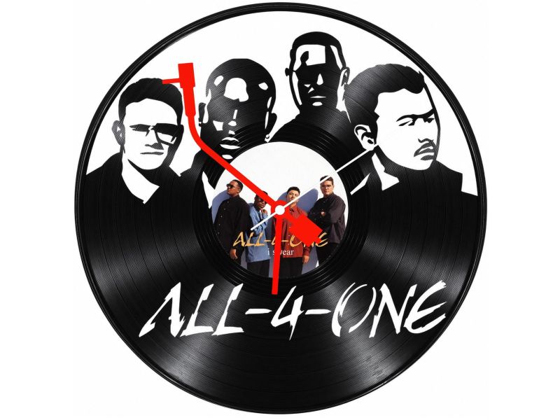 All 4 One Zegar Ścienny Z Płyty Winylowej Prezent Upominek Personalizacja EVEVO Z0238
