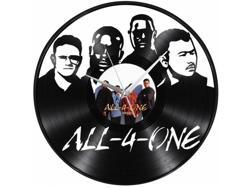 All 4 One Zegar Ścienny Z Płyty Winylowej Prezent Upominek Personalizacja EVEVO Z0238