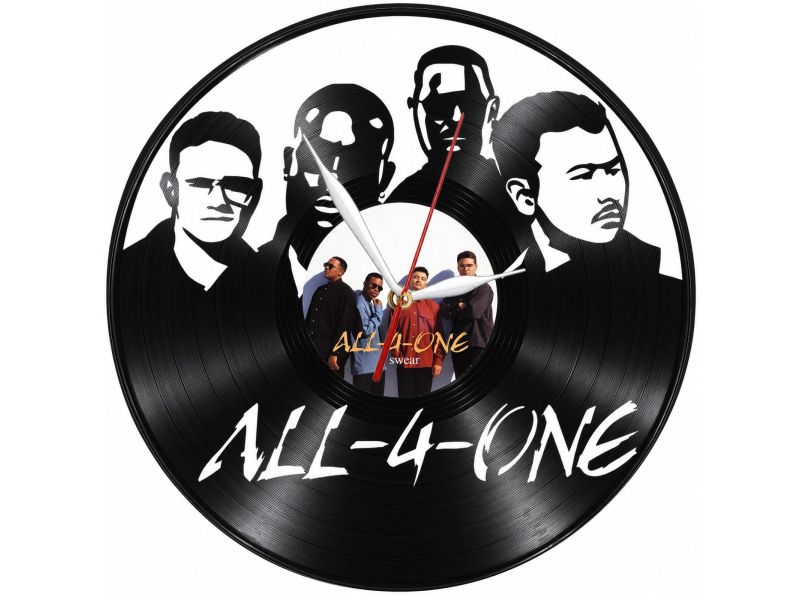 All 4 One Zegar Ścienny Z Płyty Winylowej Prezent Upominek Personalizacja EVEVO Z0238