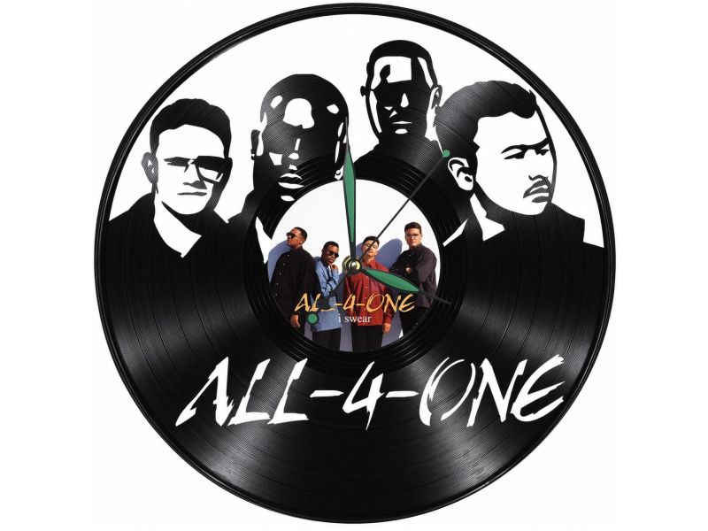 All 4 One Zegar Ścienny Z Płyty Winylowej Prezent Upominek Personalizacja EVEVO Z0238