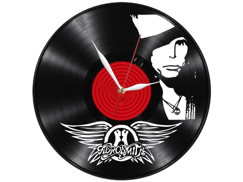 Aerosmith Zegar Ścienny Z Płyty Winylowej Prezent Upominek Personalizacja EVEVO Z0239