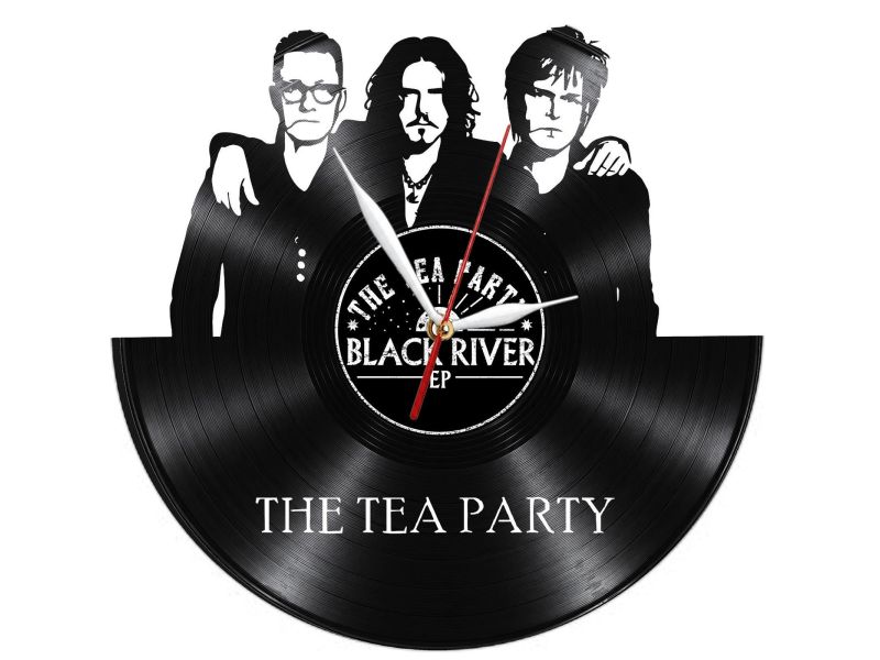 The Tea Party Zegar Ścienny Z Płyty Winylowej Prezent Upominek Personalizacja EVEVO Z0246