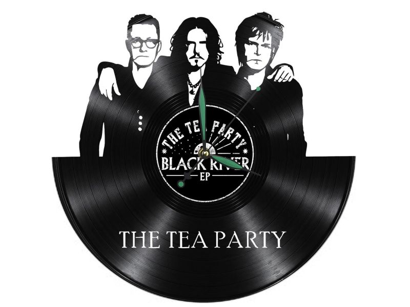 The Tea Party Zegar Ścienny Z Płyty Winylowej Prezent Upominek Personalizacja EVEVO Z0246