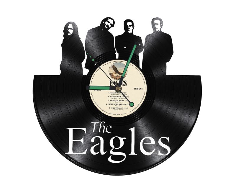 The Eagles Zegar Ścienny Z Płyty Winylowej Prezent Upominek Personalizacja EVEVO Z0250