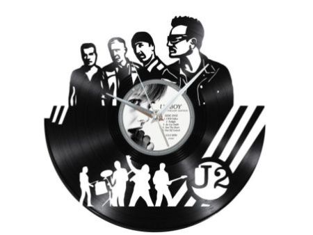 U2 Zegar Ścienny Z Płyty Winylowej Prezent Upominek Personalizacja EVEVO Z0254