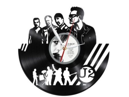 U2 Zegar Ścienny Z Płyty Winylowej Prezent Upominek Personalizacja EVEVO Z0254