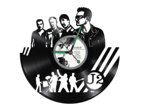 U2 Zegar Ścienny Z Płyty Winylowej Prezent Upominek Personalizacja EVEVO Z0254