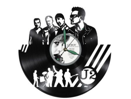 U2 Zegar Ścienny Z Płyty Winylowej Prezent Upominek Personalizacja EVEVO Z0254