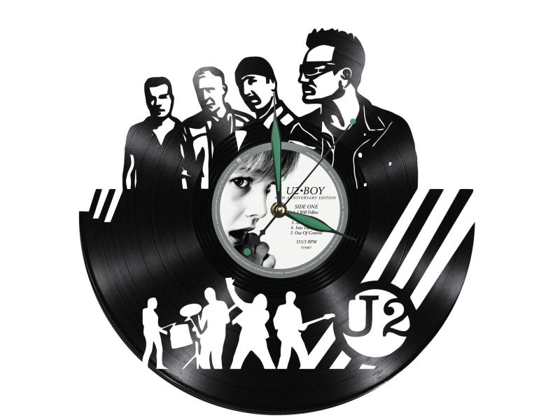U2 Zegar Ścienny Z Płyty Winylowej Prezent Upominek Personalizacja EVEVO Z0254