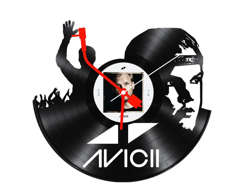 DJ Avicii Tim Bergling Zegar Ścienny Z Płyty Winylowej Prezent Upominek Personalizacja EVEVO Z0255