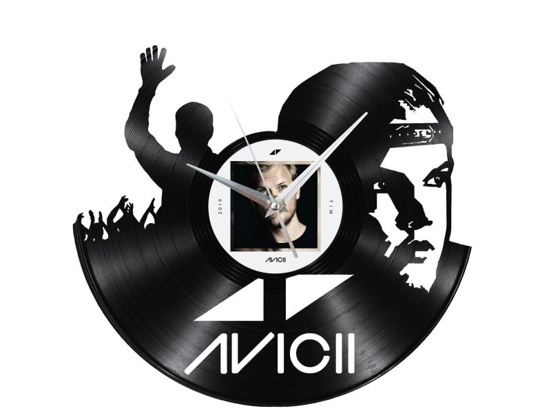 DJ Avicii Tim Bergling Zegar Ścienny Z Płyty Winylowej Prezent Upominek Personalizacja EVEVO Z0255