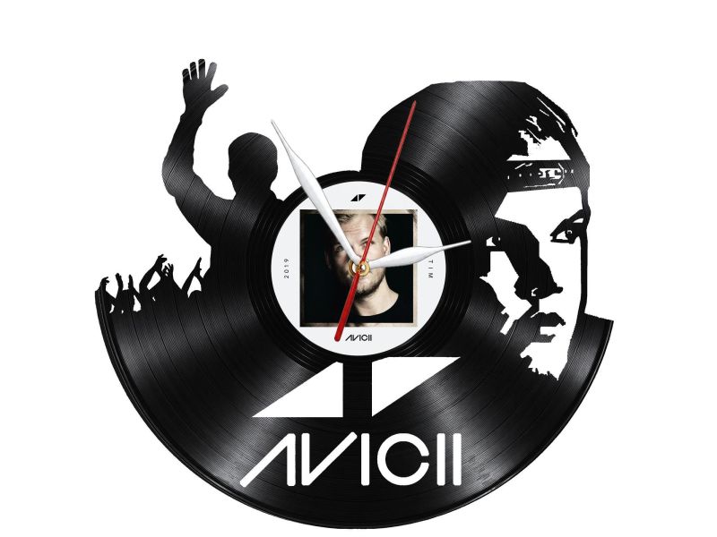 DJ Avicii Tim Bergling Zegar Ścienny Z Płyty Winylowej Prezent Upominek Personalizacja EVEVO Z0255