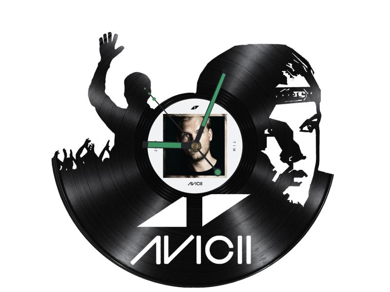 DJ Avicii Tim Bergling Zegar Ścienny Z Płyty Winylowej Prezent Upominek Personalizacja EVEVO Z0255