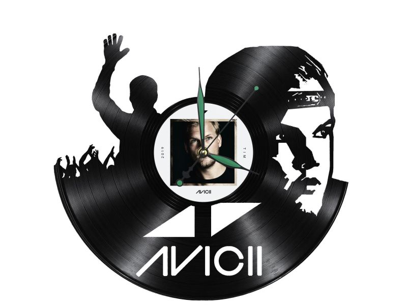 DJ Avicii Tim Bergling Zegar Ścienny Z Płyty Winylowej Prezent Upominek Personalizacja EVEVO Z0255