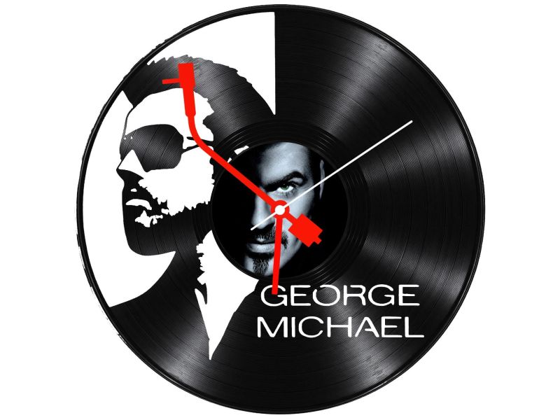 George Michael Zegar Ścienny Z Płyty Winylowej Prezent Upominek Personalizacja EVEVO Z0263