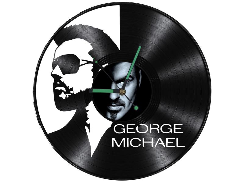 George Michael Zegar Ścienny Z Płyty Winylowej Prezent Upominek Personalizacja EVEVO Z0263