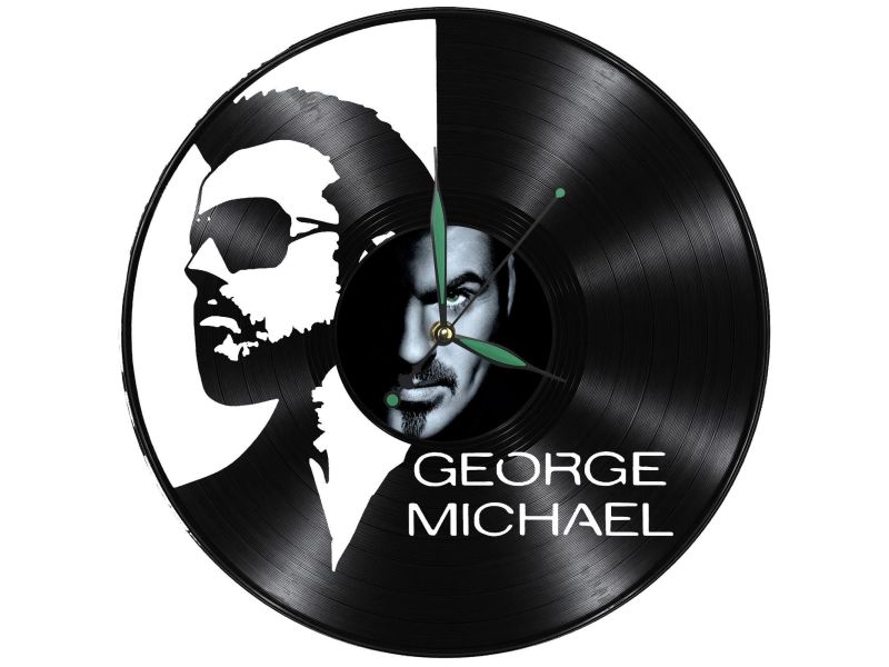 George Michael Zegar Ścienny Z Płyty Winylowej Prezent Upominek Personalizacja EVEVO Z0263