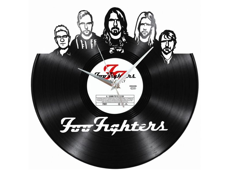 Foo Fighters Zegar Ścienny Z Płyty Winylowej Prezent Upominek Personalizacja EVEVO Z0265