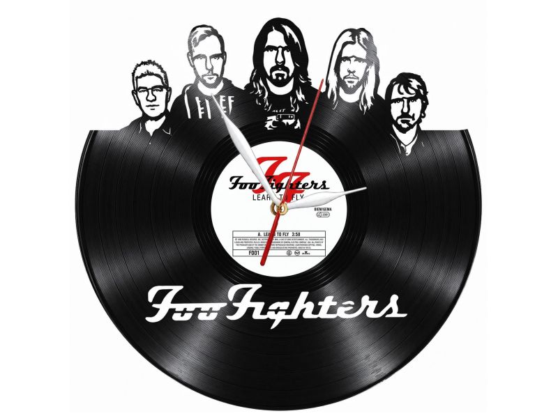 Foo Fighters Zegar Ścienny Z Płyty Winylowej Prezent Upominek Personalizacja EVEVO Z0265