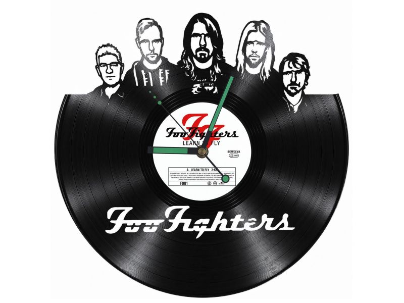 Foo Fighters Zegar Ścienny Z Płyty Winylowej Prezent Upominek Personalizacja EVEVO Z0265