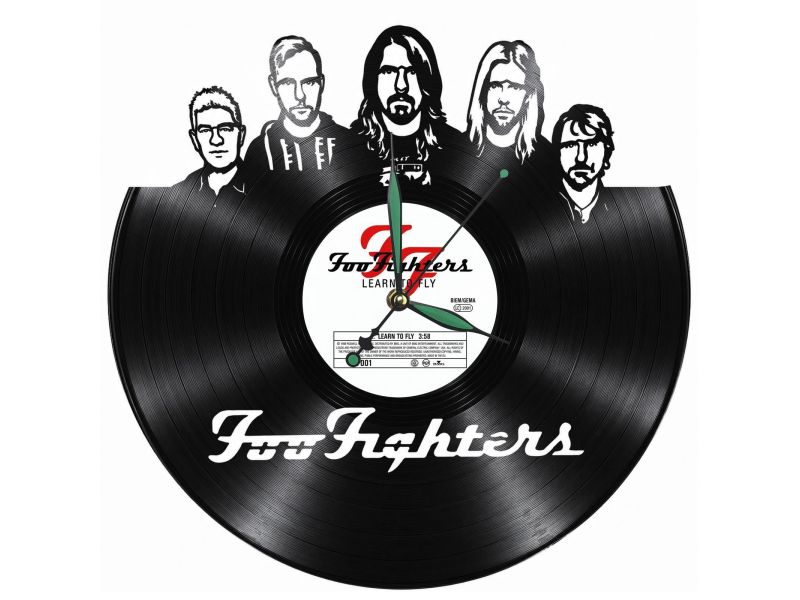 Foo Fighters Zegar Ścienny Z Płyty Winylowej Prezent Upominek Personalizacja EVEVO Z0265