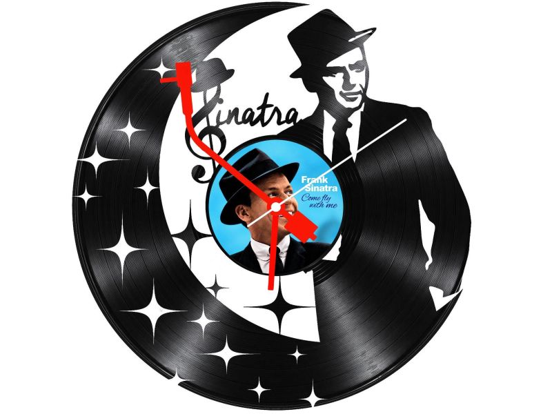 Frank Sinatra Zegar Ścienny Z Płyty Winylowej Prezent Upominek Personalizacja EVEVO Z0269