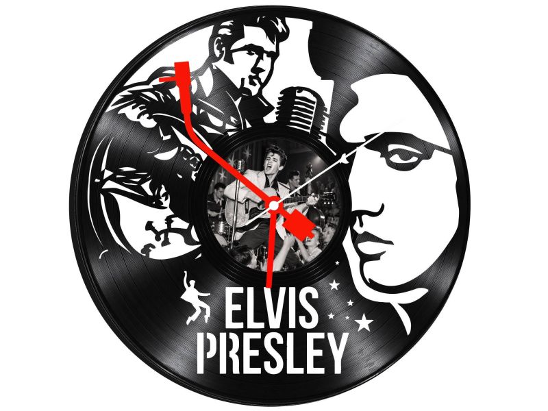 Elvis Presley Zegar Ścienny Z Płyty Winylowej Prezent Upominek Personalizacja EVEVO Z0270
