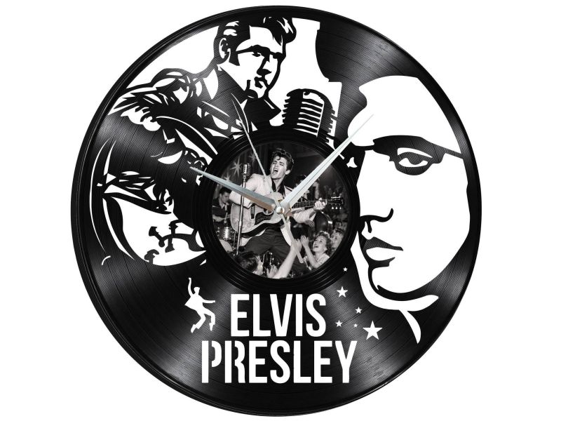 Elvis Presley Zegar Ścienny Z Płyty Winylowej Prezent Upominek Personalizacja EVEVO Z0270