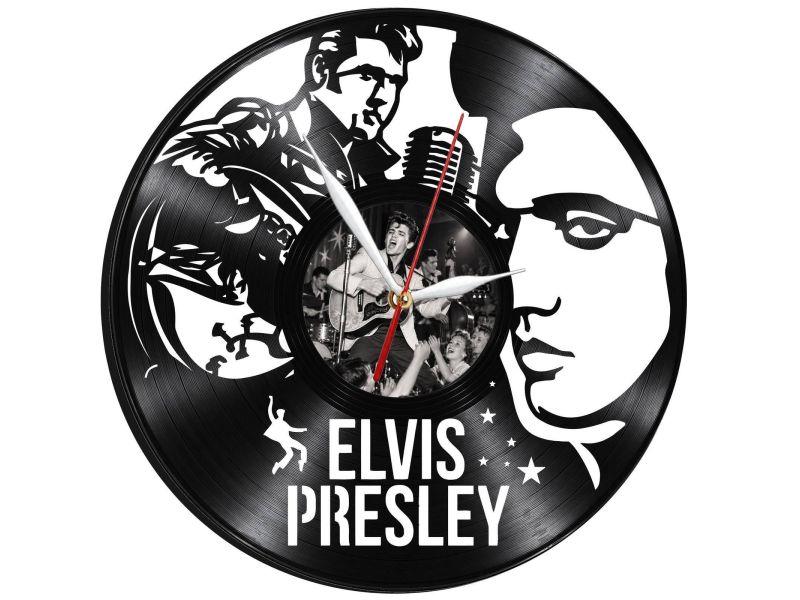 Elvis Presley Zegar Ścienny Z Płyty Winylowej Prezent Upominek Personalizacja EVEVO Z0270
