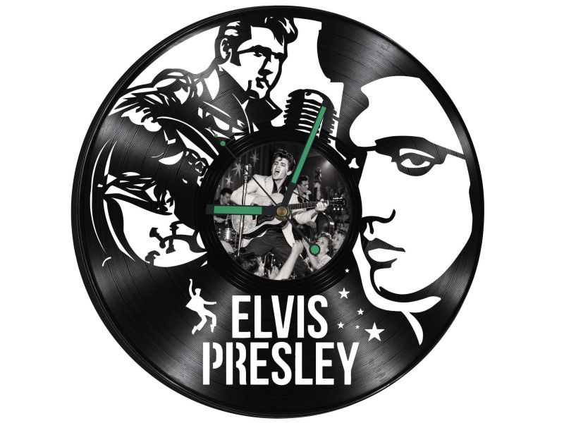 Elvis Presley Zegar Ścienny Z Płyty Winylowej Prezent Upominek Personalizacja EVEVO Z0270