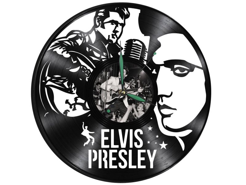 Elvis Presley Zegar Ścienny Z Płyty Winylowej Prezent Upominek Personalizacja EVEVO Z0270