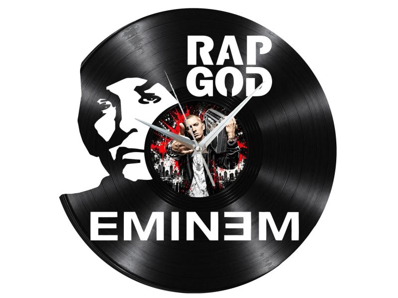 Eminem Zegar Ścienny Z Płyty Winylowej Prezent Upominek Personalizacja EVEVO Z0271