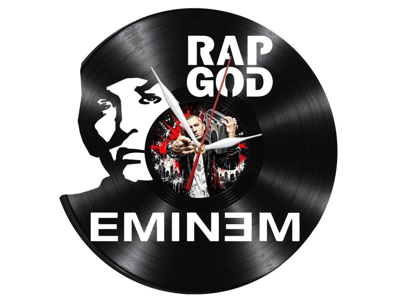 Eminem Zegar Ścienny Z Płyty Winylowej Prezent Upominek Personalizacja EVEVO Z0271