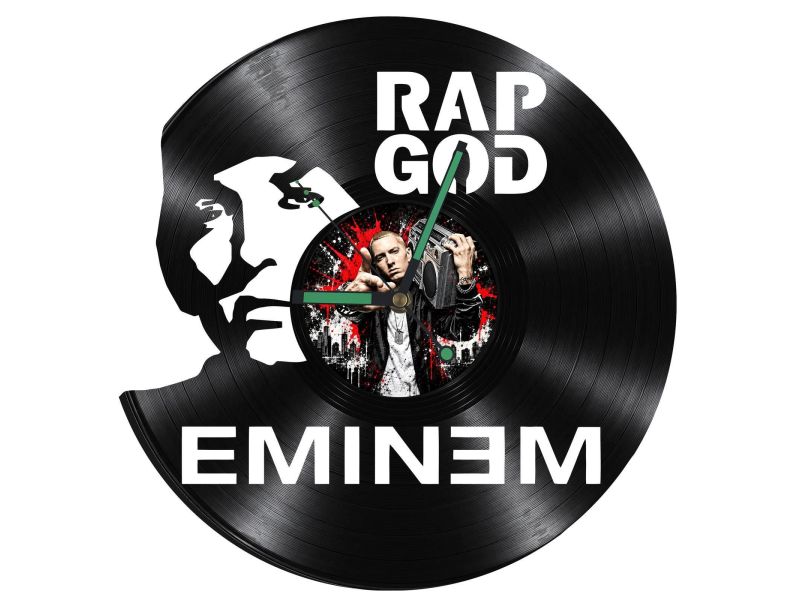 Eminem Zegar Ścienny Z Płyty Winylowej Prezent Upominek Personalizacja EVEVO Z0271