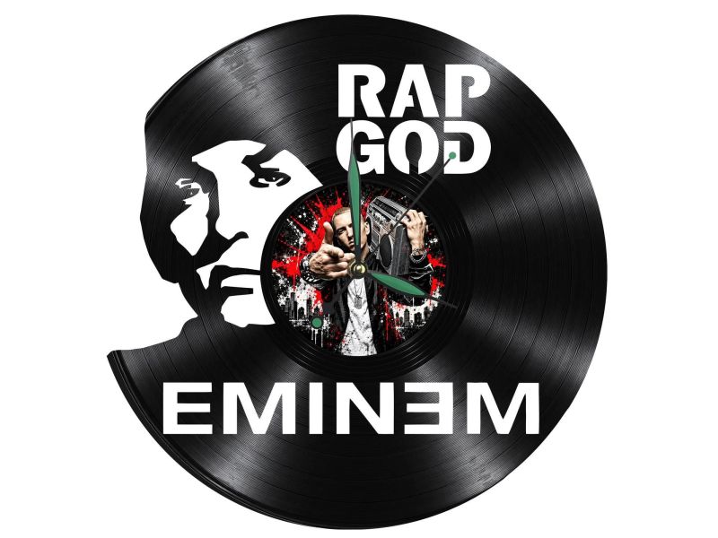 Eminem Zegar Ścienny Z Płyty Winylowej Prezent Upominek Personalizacja EVEVO Z0271