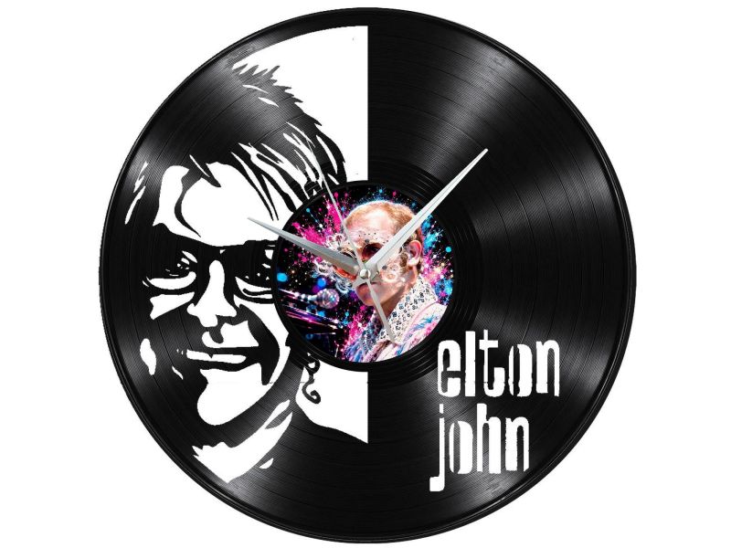 Elton John Zegar Ścienny Z Płyty Winylowej Prezent Upominek Personalizacja EVEVO Z0275