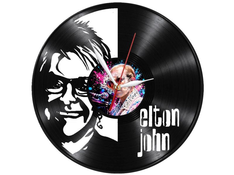 Elton John Zegar Ścienny Z Płyty Winylowej Prezent Upominek Personalizacja EVEVO Z0275