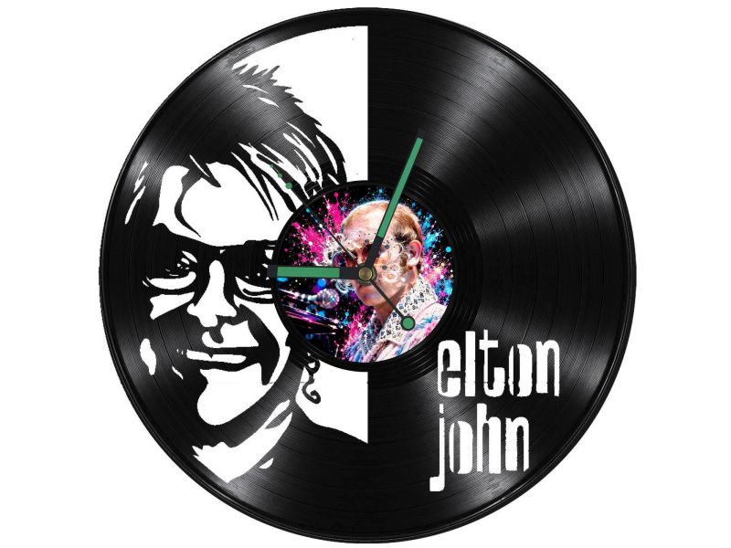 Elton John Zegar Ścienny Z Płyty Winylowej Prezent Upominek Personalizacja EVEVO Z0275